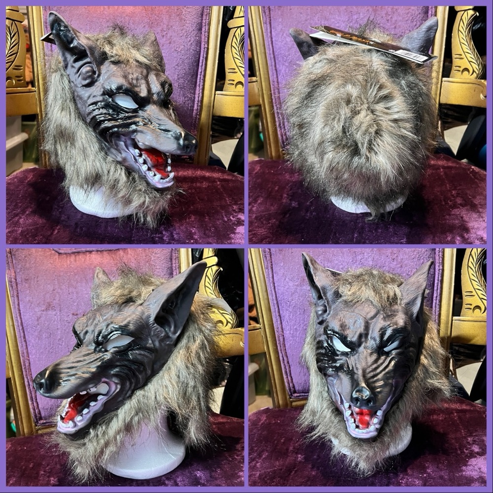 Realistic Werewolf Mask with Fur Brand New